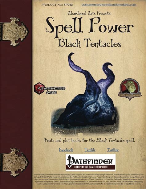 black tentacles pathfinder|Spells .